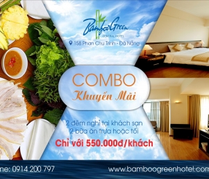 Combo KHUYẾN MÃI tại BAMBOO GREEN CENTRAL HOTEL (Chỉ với 550.000đ/khách)